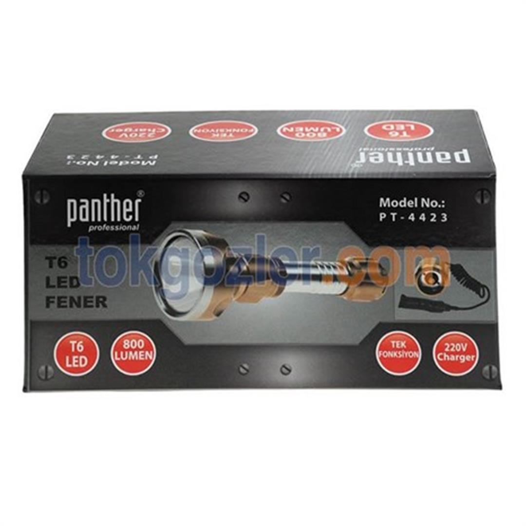 Panther PT-4423 T6 Led 800 Lumen Şarjlı El Feneri