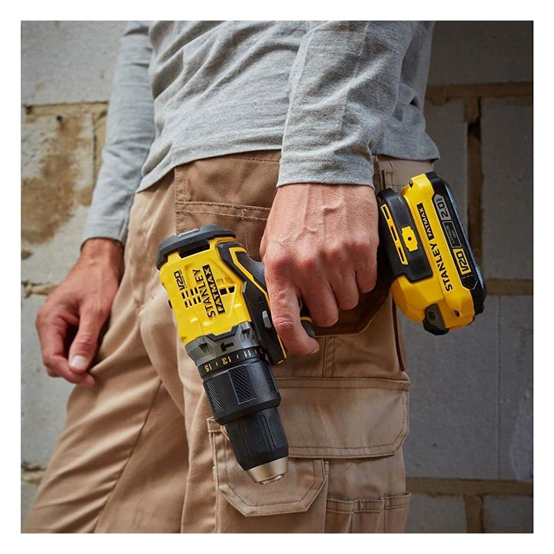 Stanley SBD715D2K 18V 2.0Ah V20 Li-ion Çift Akülü Kömürsüz Darbeli Matkap ve Vidalama