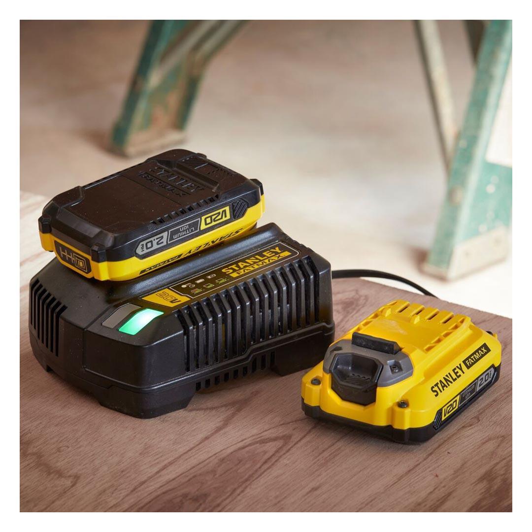 Stanley SCD718D2K 18V 2.0Ah V20 Li-ion Çift Akülü Darbeli Matkap ve Vidalama