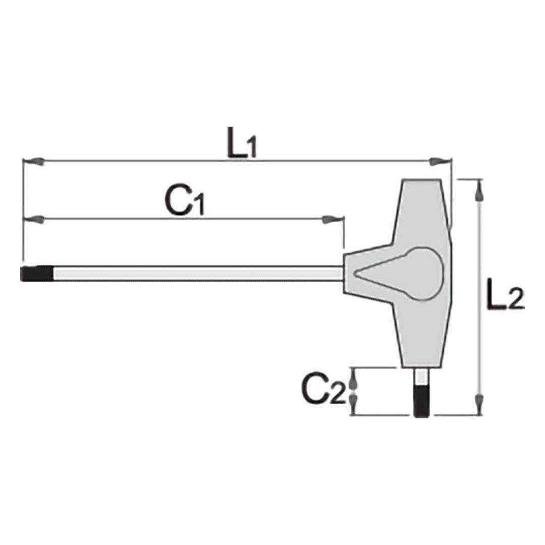 Unior 193HX T Saplı Allen 2 mm 623238