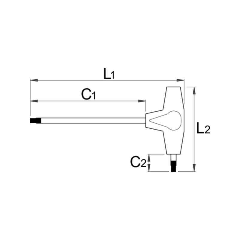 Unior 193HX T Saplı Allen 3 mm 607162