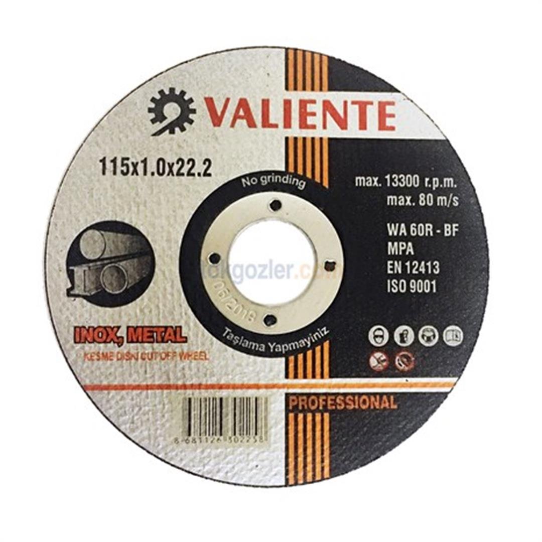Valiente 115 x 1.0 x 22.2 mm Inox Kesme Diski