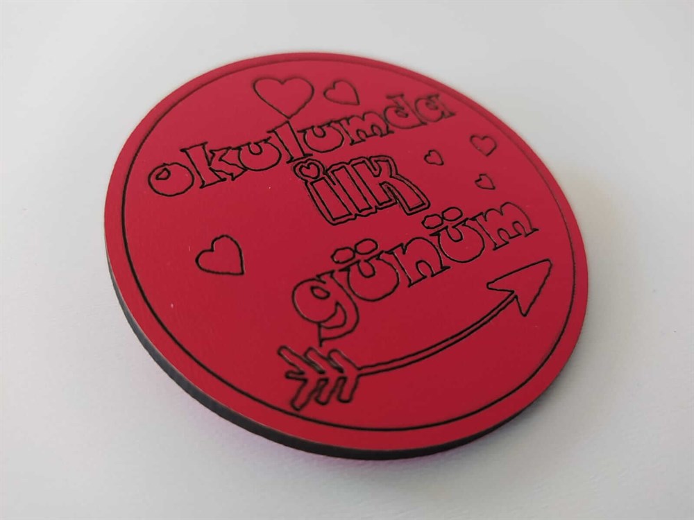 Kişiselleştirilebilir 3 mm Mdf Yaka İsimliği