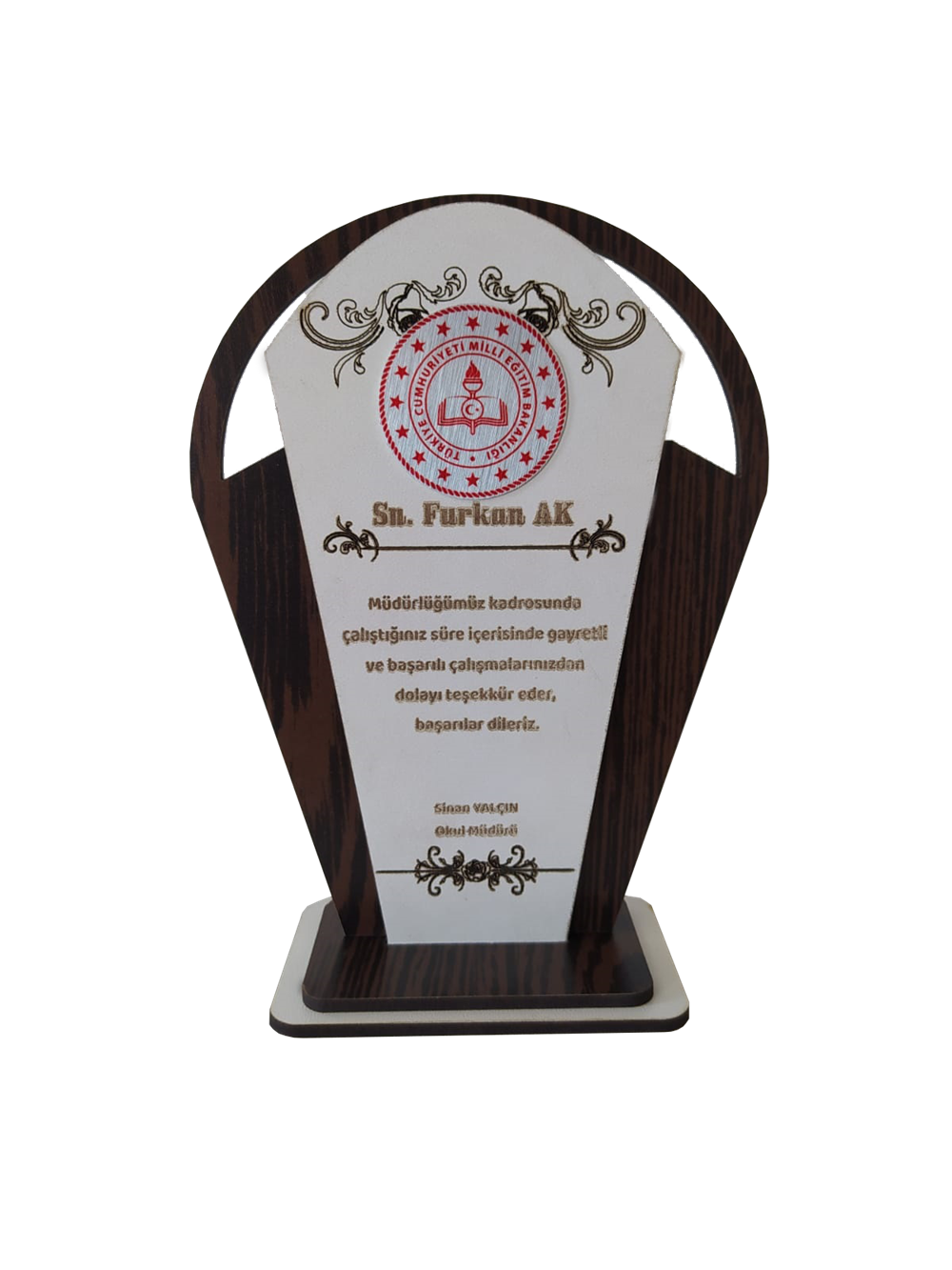 Kişiye Özel İsim-Logolu Ahşap Mdf Plaket Hediyelik