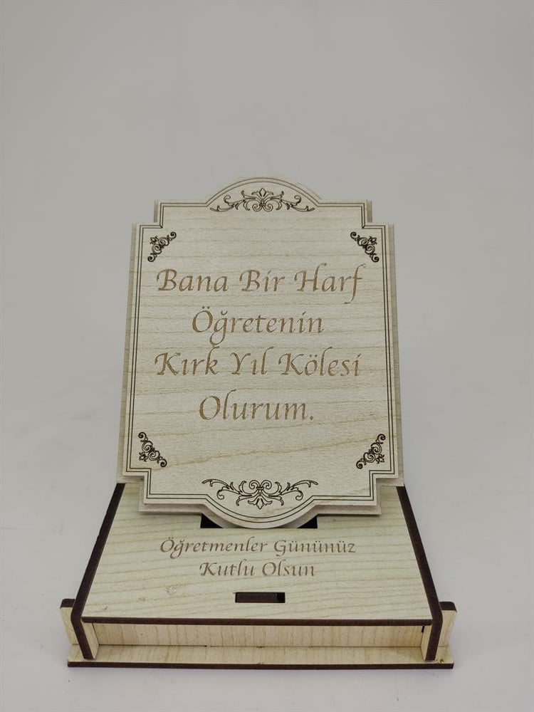 Kişiye Özel Ahşap Kutusunda Plaket