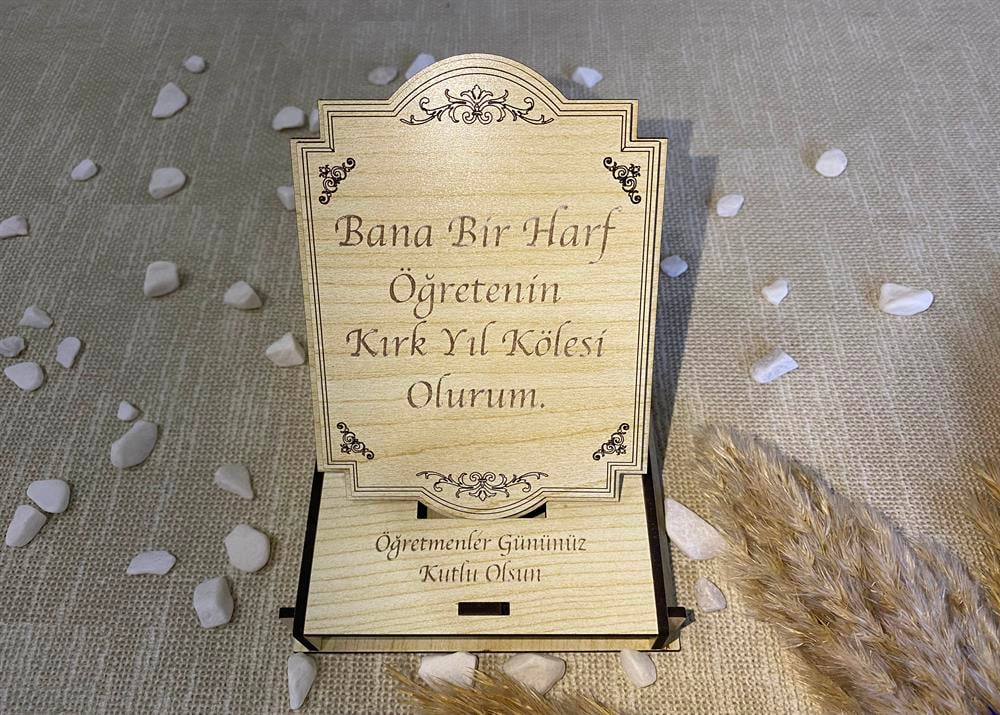 Kişiye Özel Ahşap Kutusunda Plaket