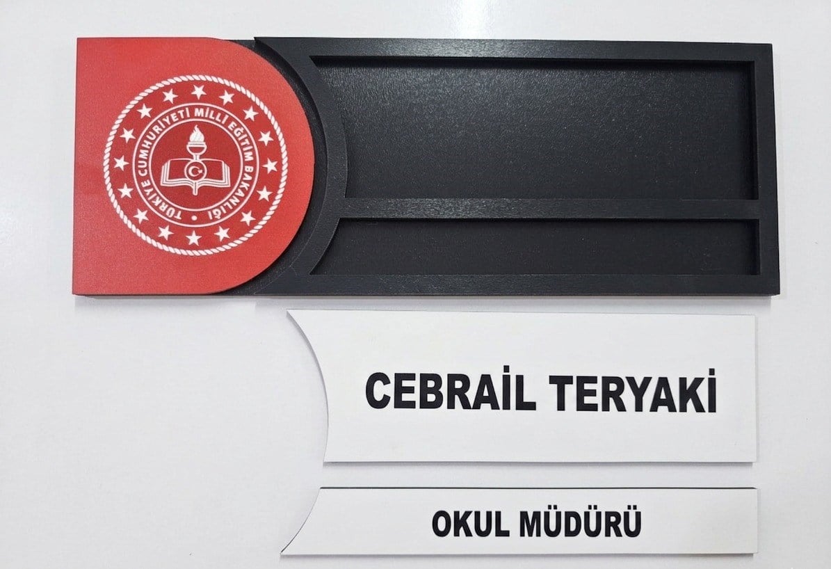 Okulekspres Değiştirilebilir Ortaöğretim Lise Mdf Sınıf Kapı İsimliği  Ahşap Tabela 