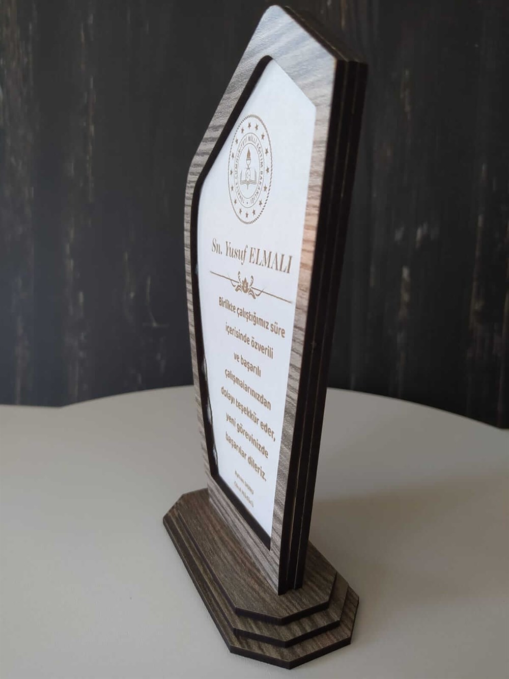 Kişiye Özel İsim-Logolu Mdf Plaket 