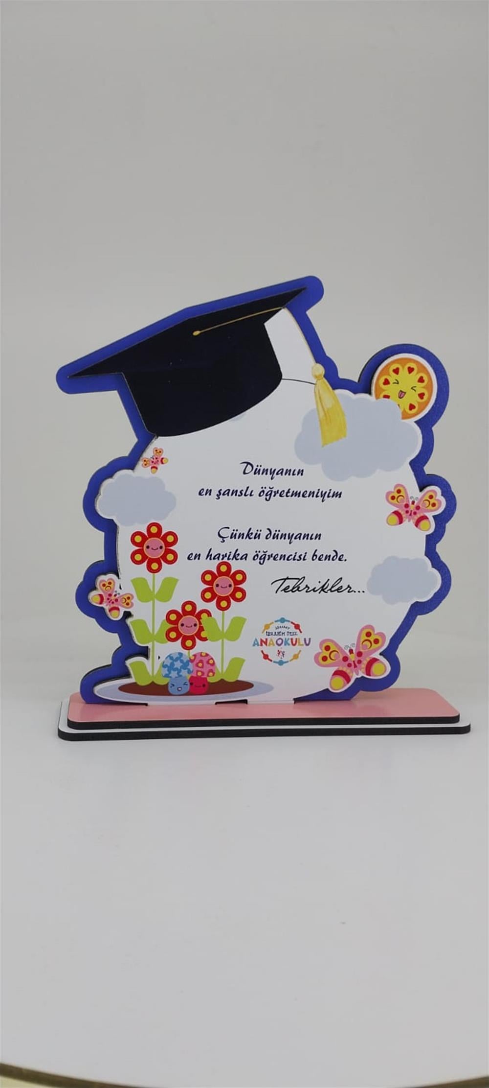 Kişiye Özel Öğrenci Mezun Ahşap Mdf Plaket