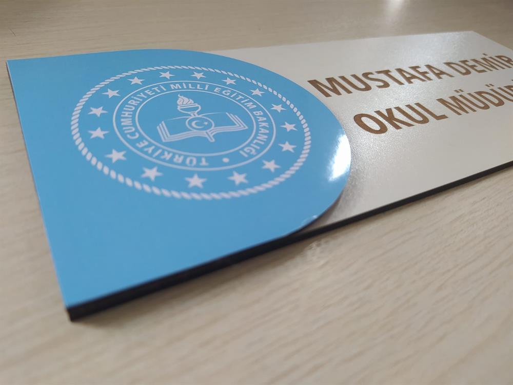 Mdf Lazer Kesim Okul Kapı İsimliği Tabela Ahşap
