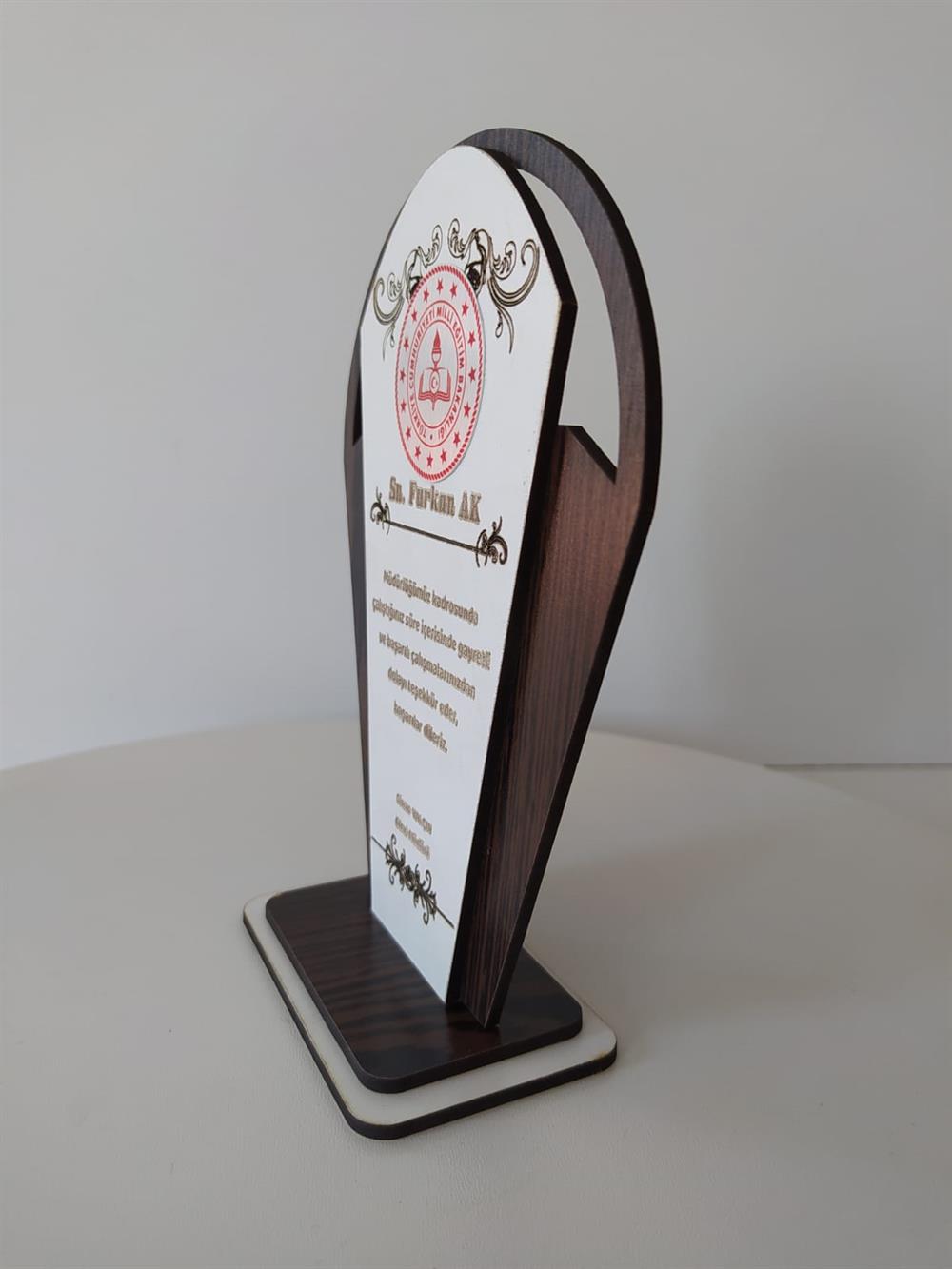 Kişiye Özel İsim-Logolu Ahşap Mdf Plaket Hediyelik