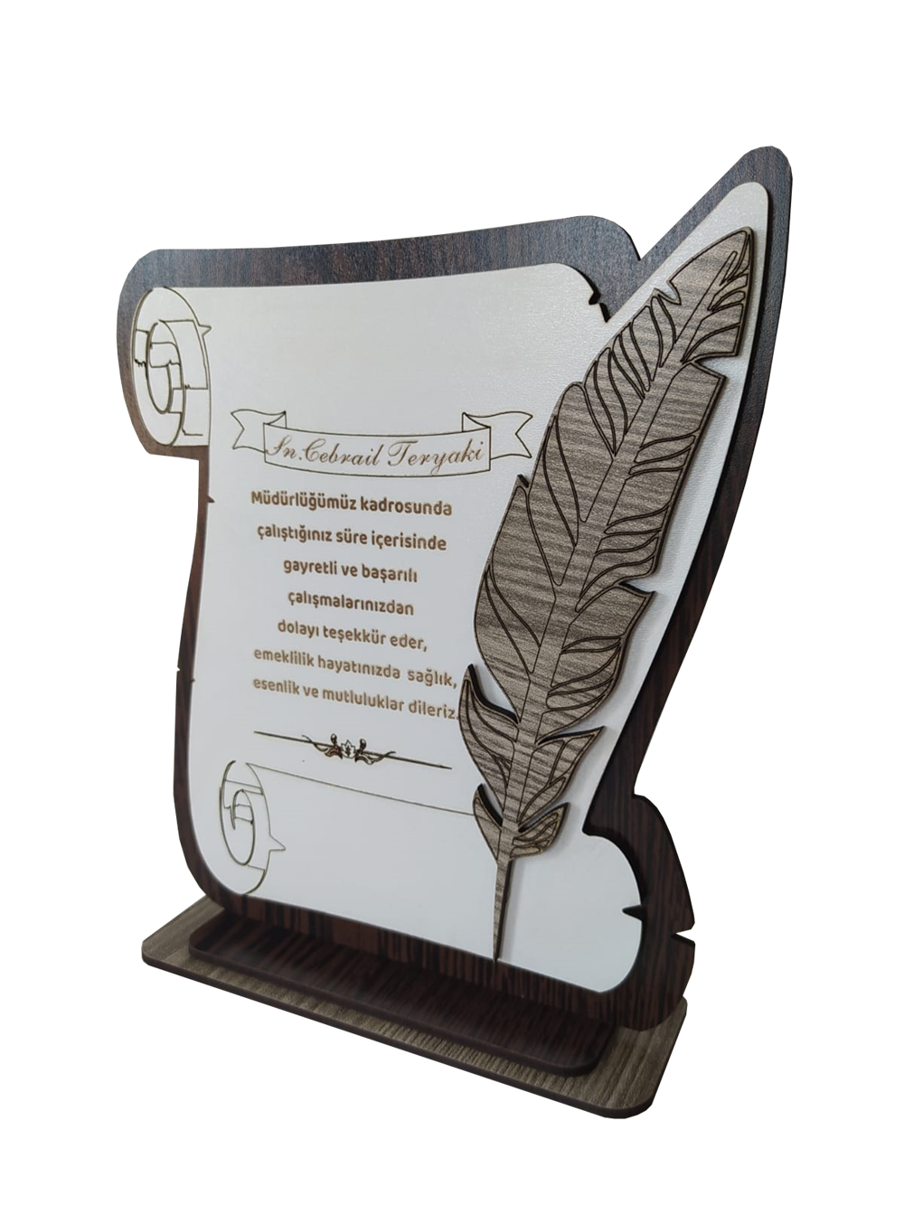 Kişiye Özel İsim Ahşap Mdf Plaket Hediyelik