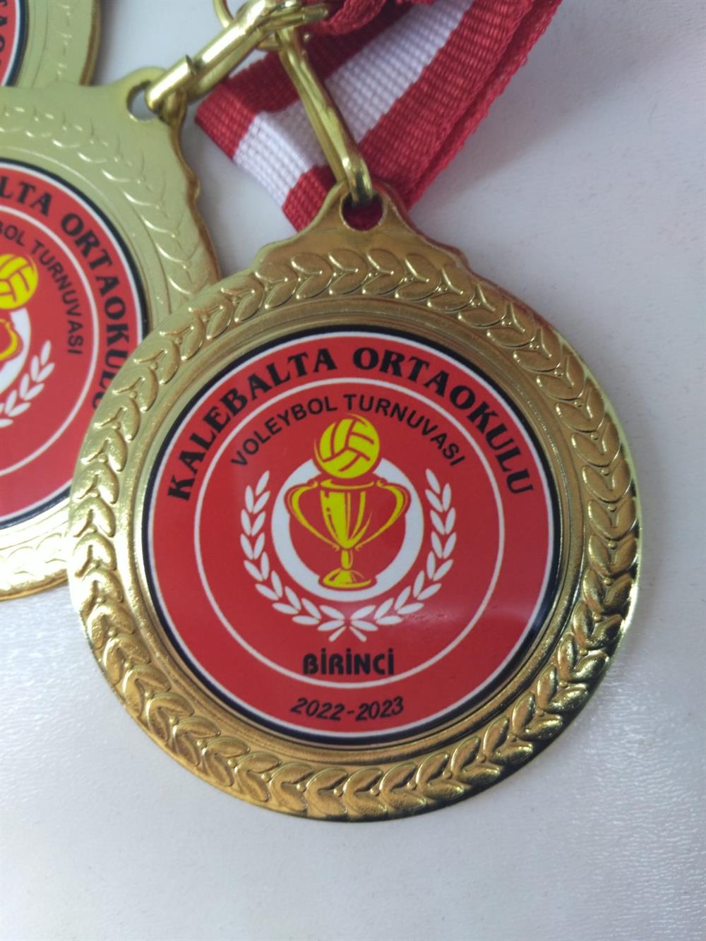 Voleybol Turnuvası Temalı Dijital Baskılı Madalya 