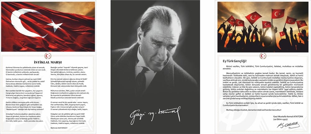 3'lü Set Atatürk - Gençliğe Hitabe - İstiklal Marşı