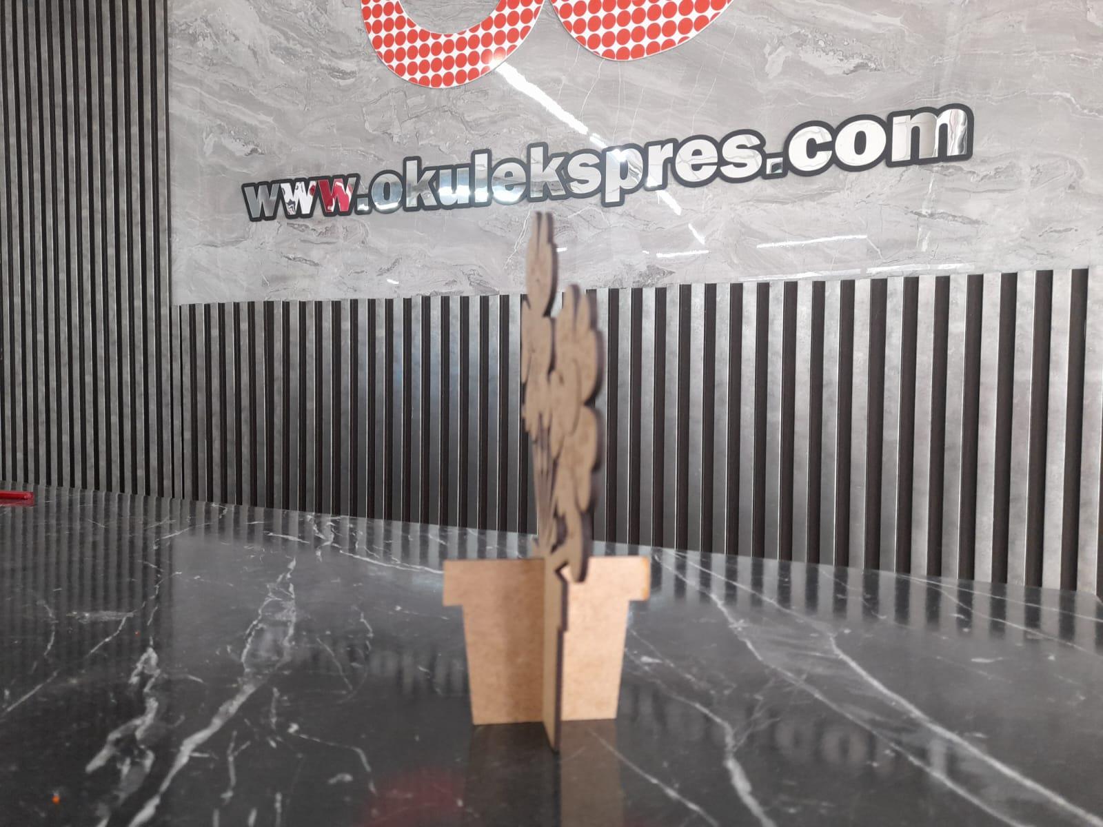 Ahşap Çiçek Boyama Anneler Günü Hediyesi