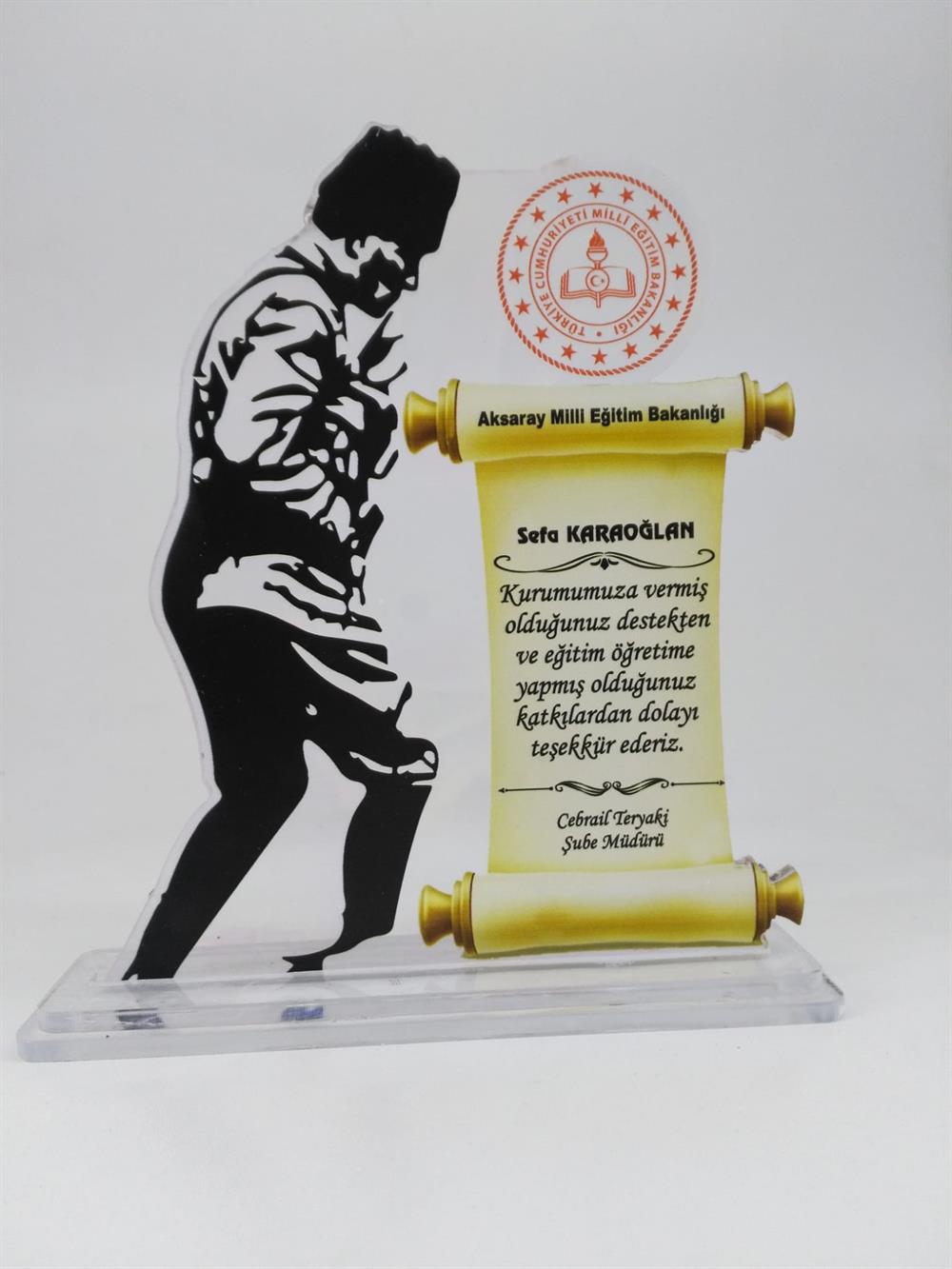 Kişiye Özel Atatürk Pleksi Plaket