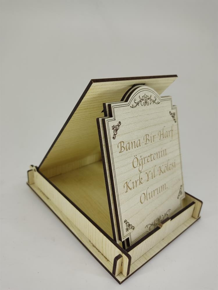 Kişiye Özel Ahşap Kutusunda Plaket