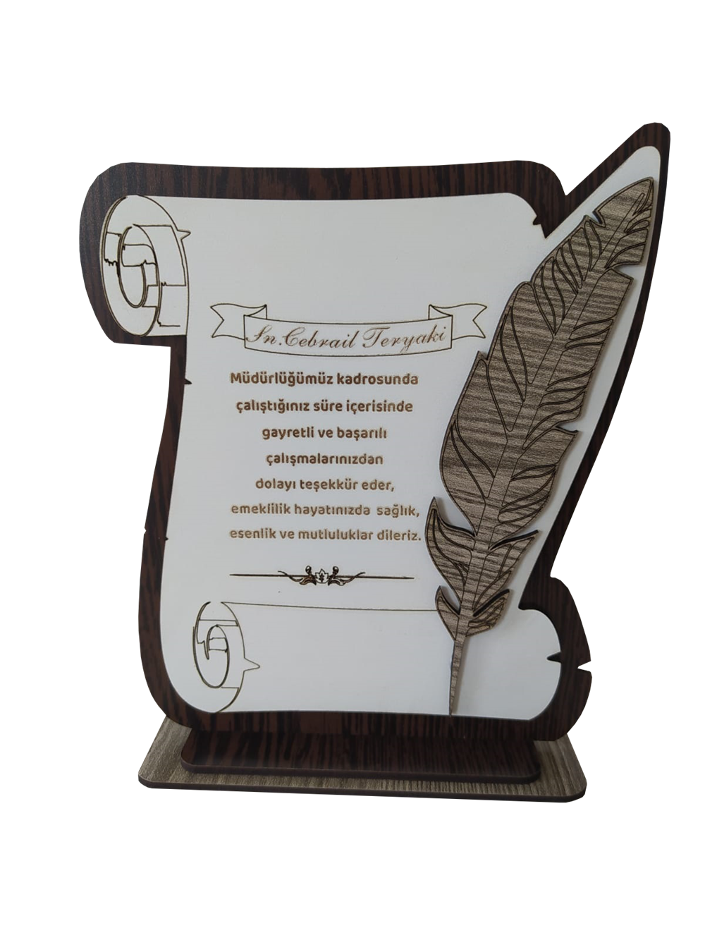 Kişiye Özel İsim Ahşap Mdf Plaket Hediyelik
