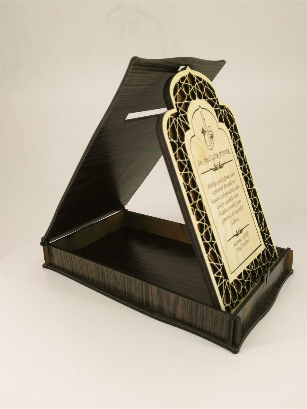 Kişiye Özel Ahşap Mdf Kutusunda Plaket