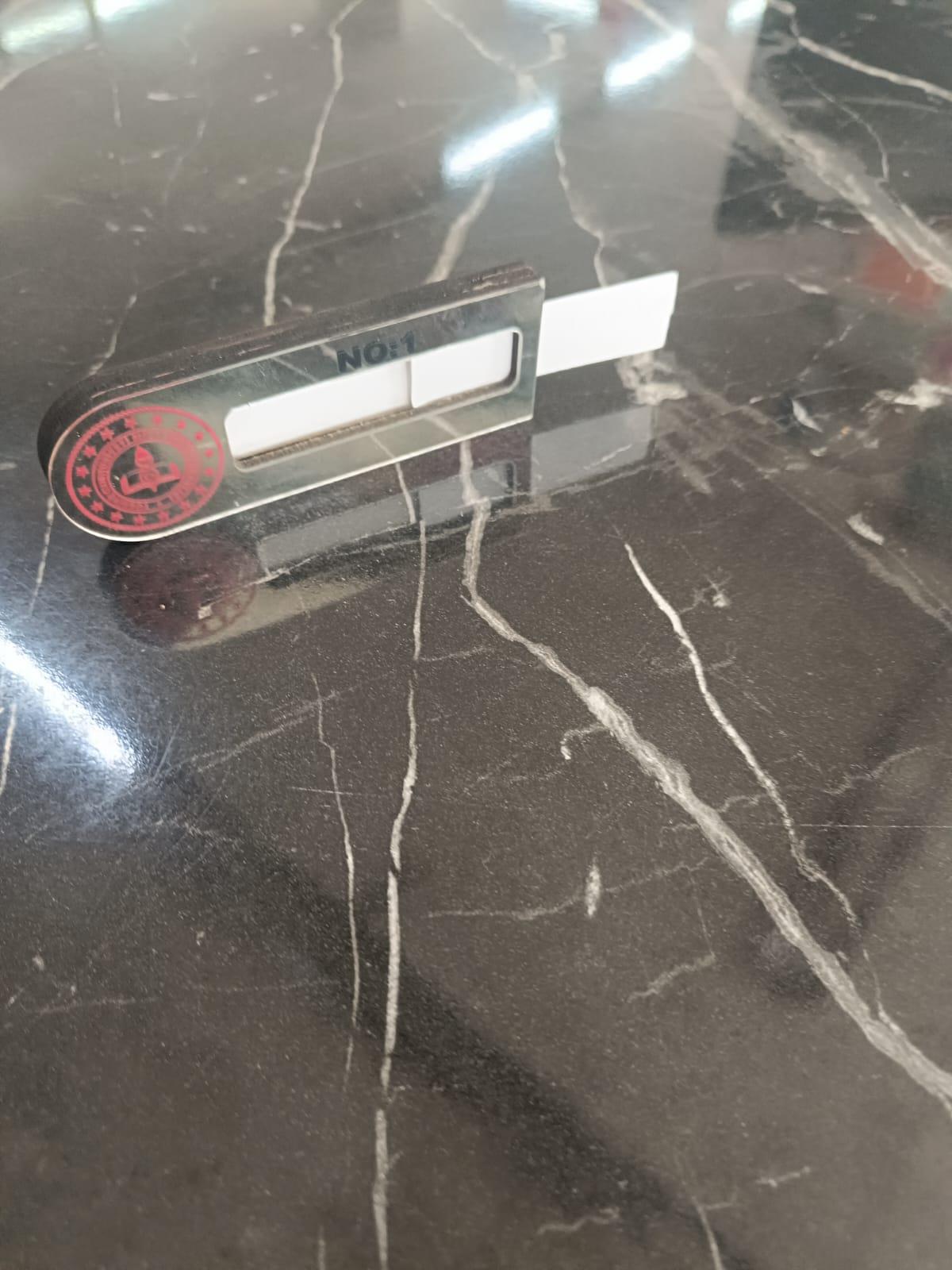 3 mm Mdf Öğrenci ve Öğretmen Dolap İsimliği Gümüş  MEB