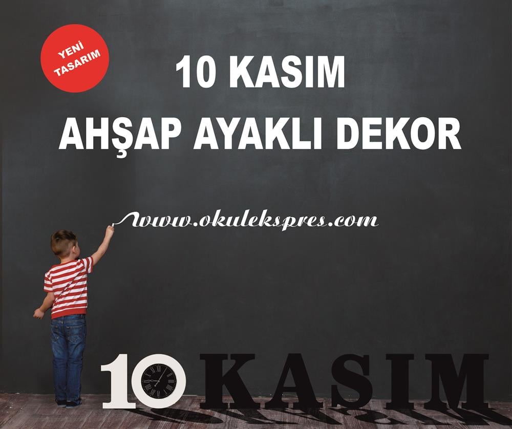 10 KASIM TEMALI AHŞAP DEKOR