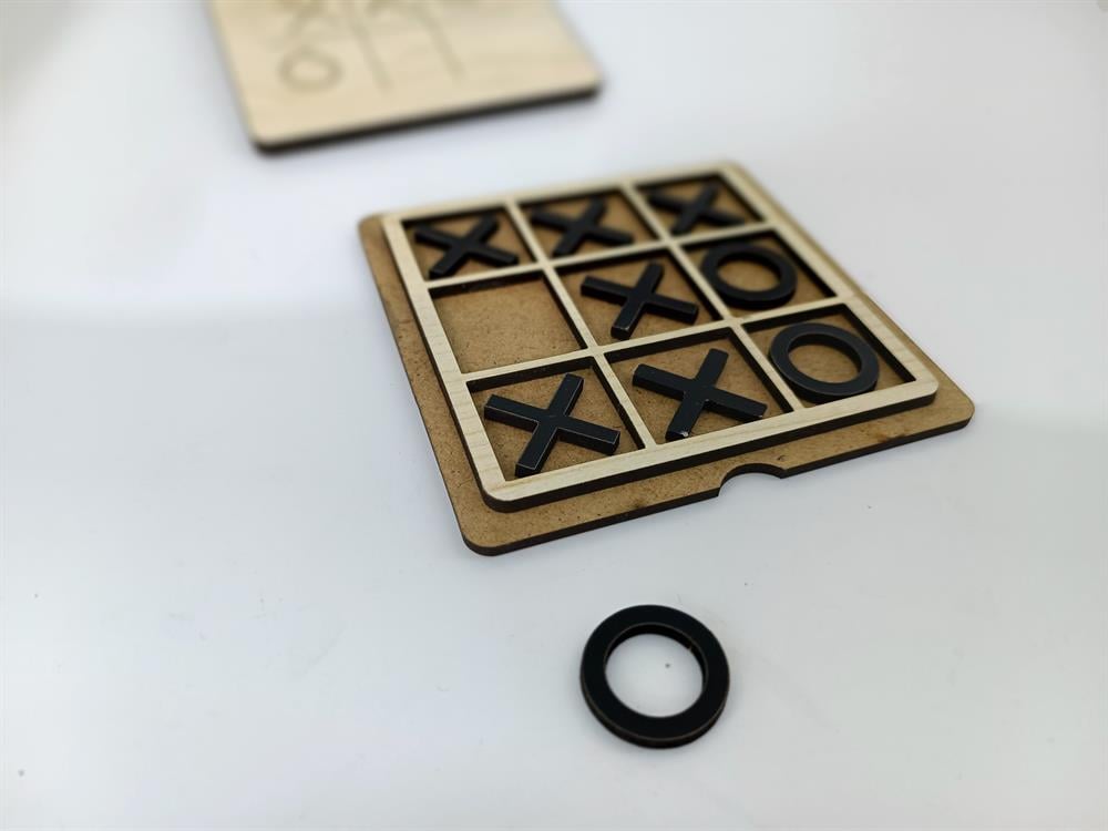 Ahşap Tic Tac Toe Oyunu (XOX Oyunu) Zeka Oyunu;