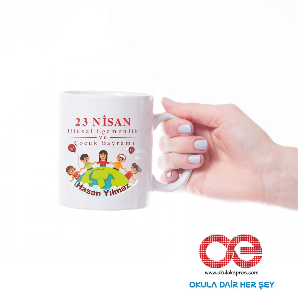 23 Nisan Temalı Kupa Bardak Kişiye Özel