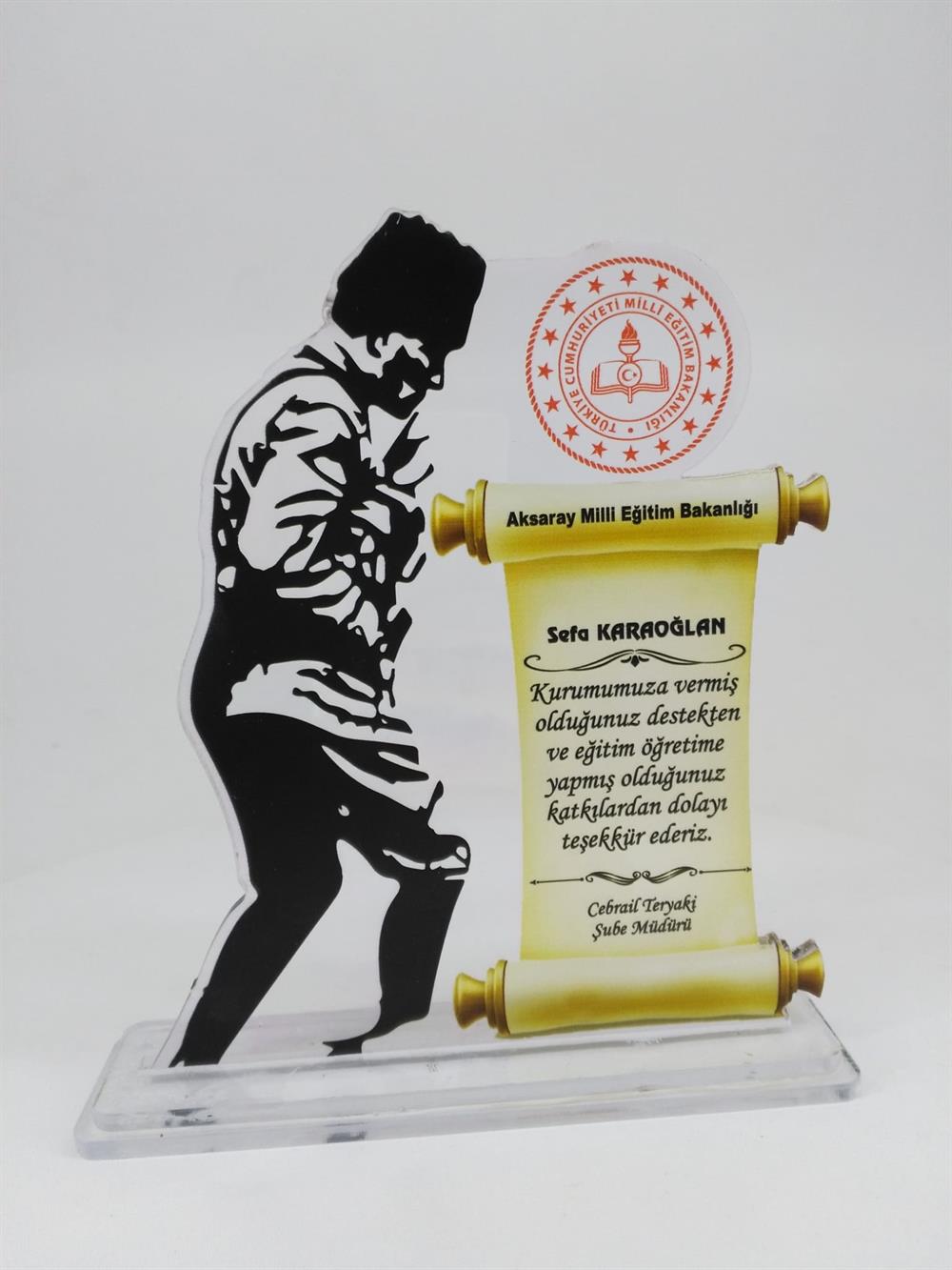 Kişiye Özel Atatürk Pleksi Plaket