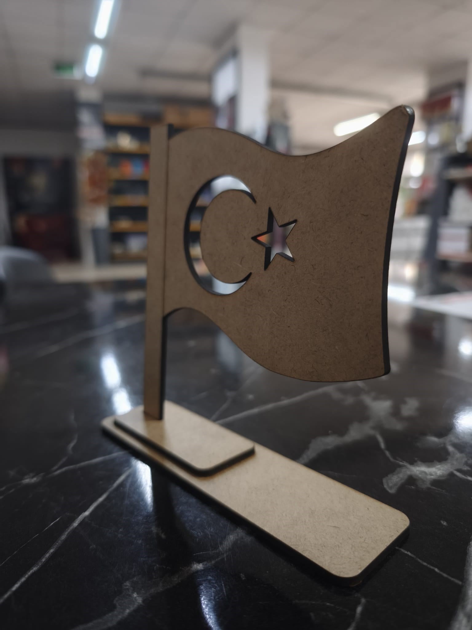 Okulekspres Ahşap Türk Bayrağı Kreş Anaokulu Etkinlik Boyama 