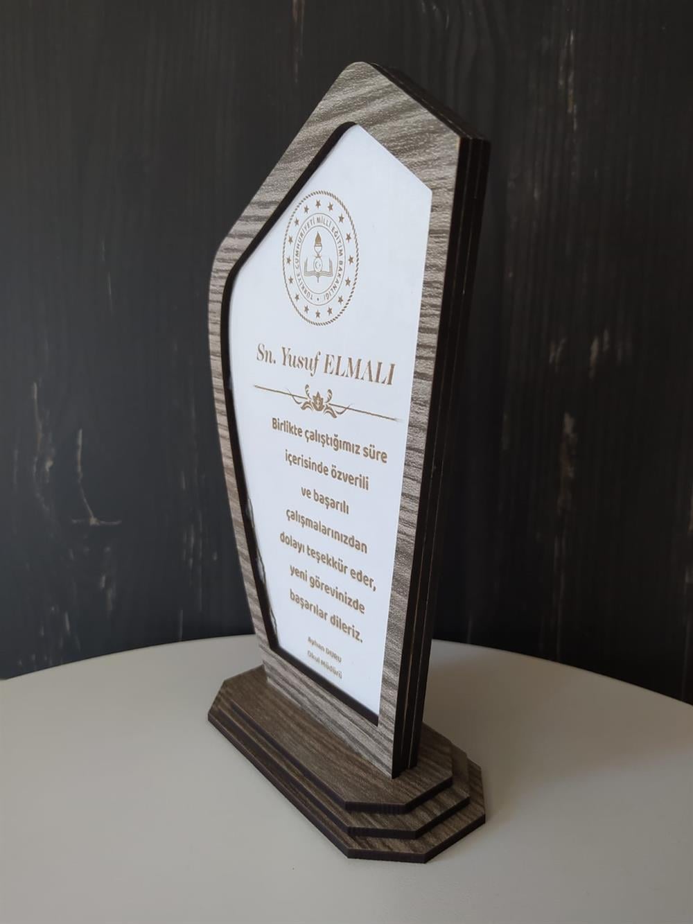 Kişiye Özel İsim-Logolu Mdf Plaket Hediyelik
