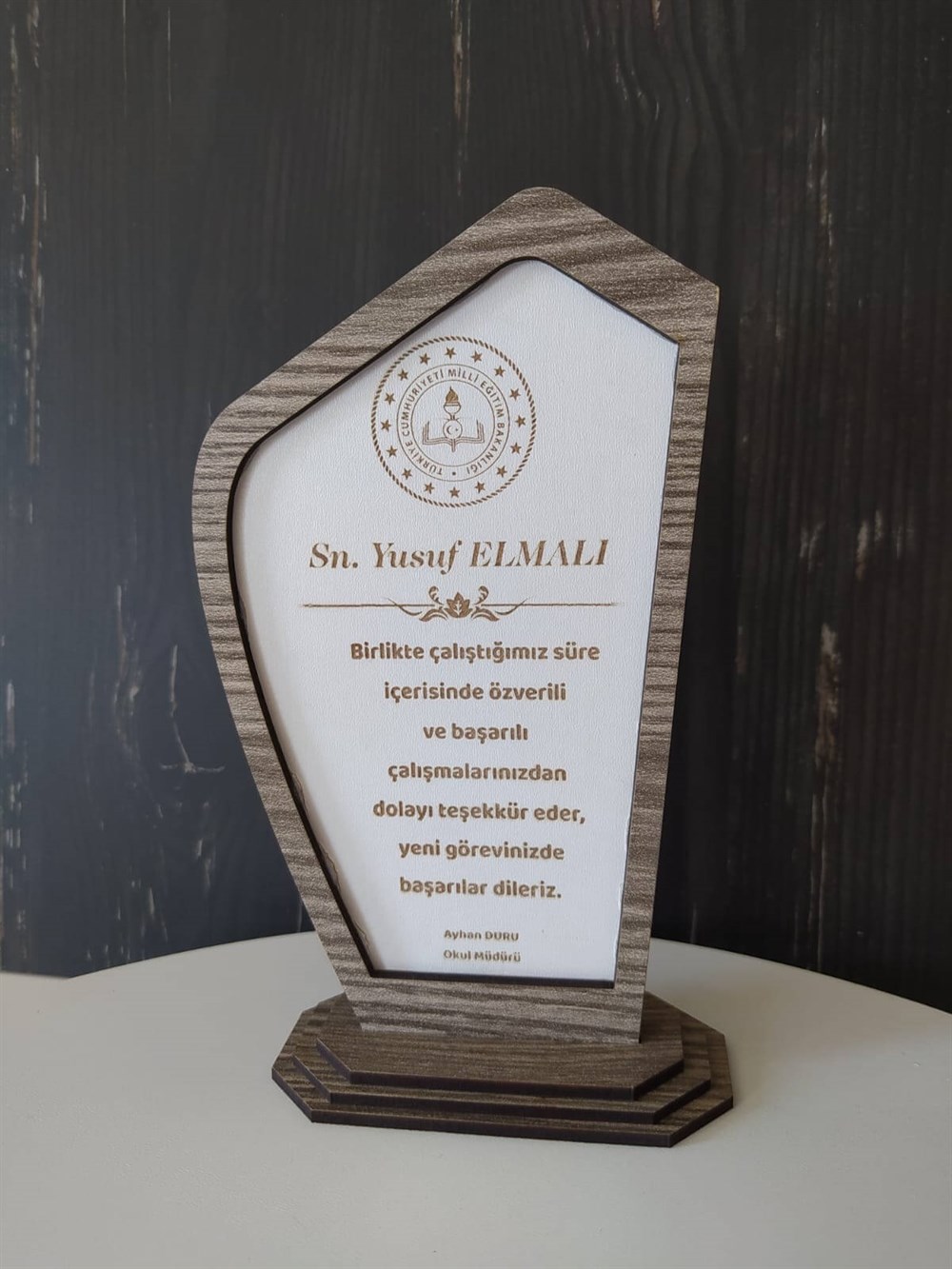 Kişiye Özel İsim-Logolu Mdf Plaket 