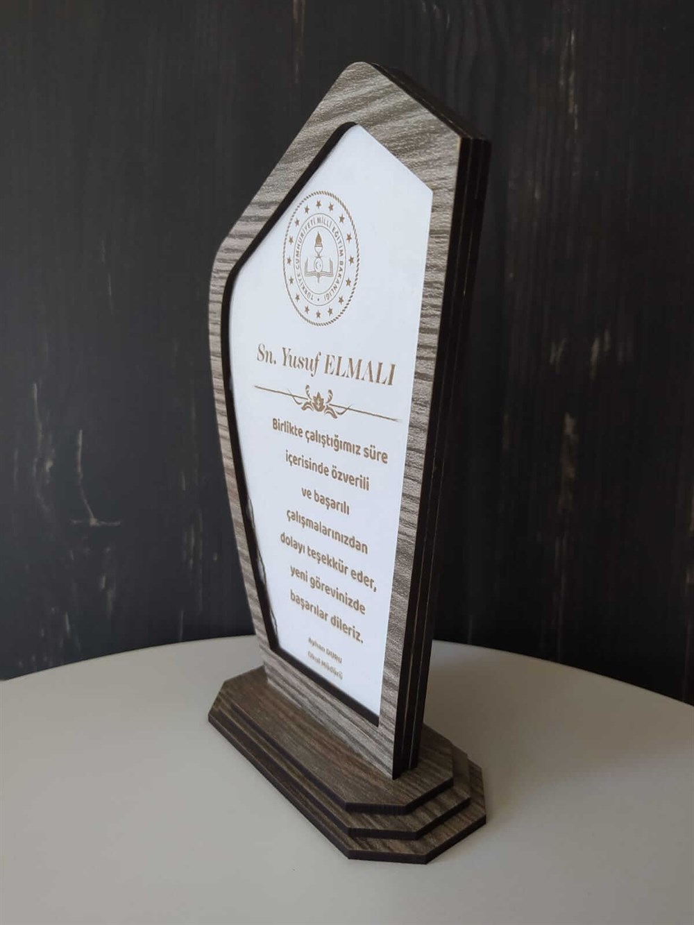 Kişiye Özel İsim-Logolu Mdf Plaket 