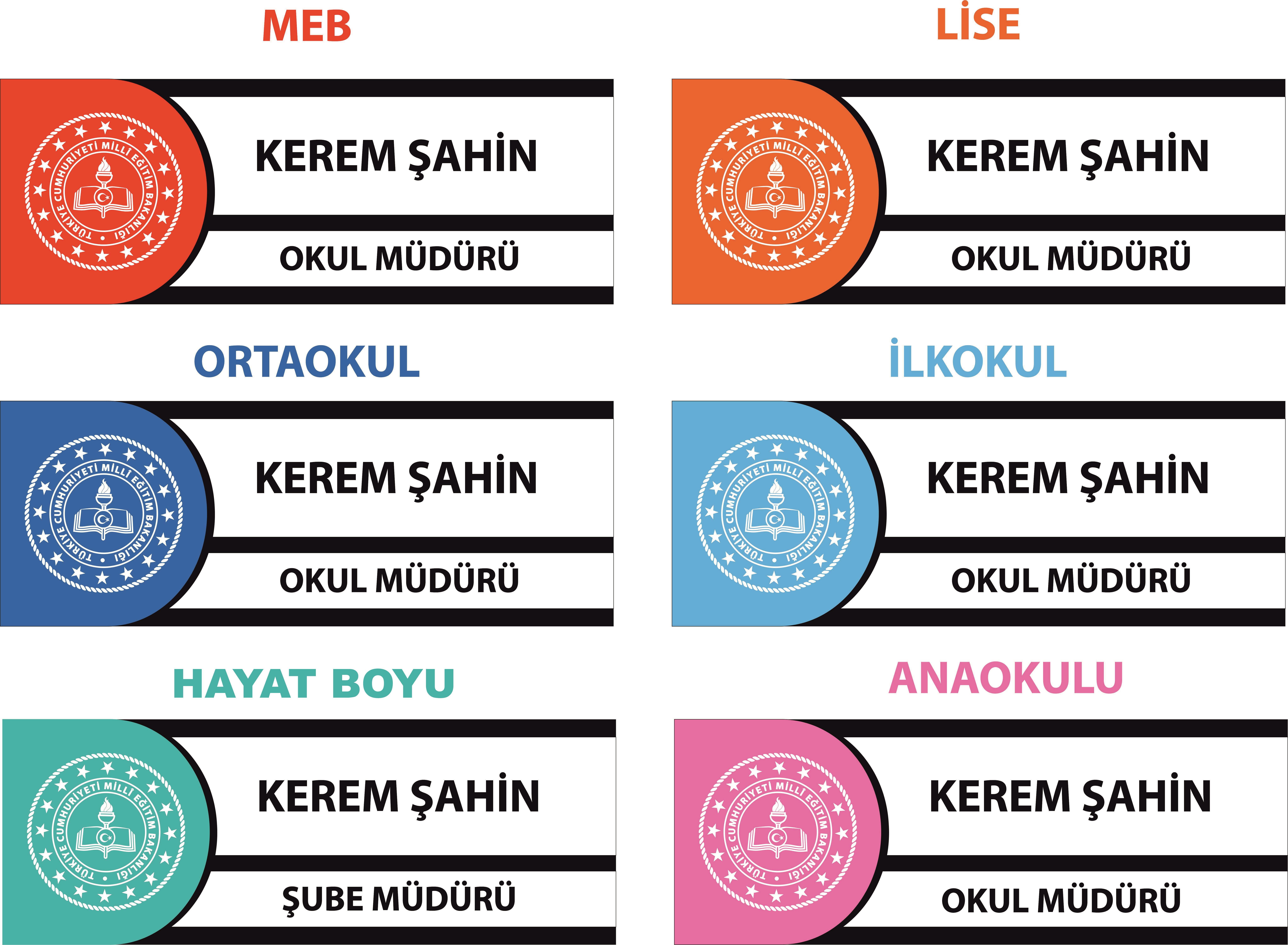 Değiştirilebilir ahşap mıknatıslı okul - kurum kapı isimliği