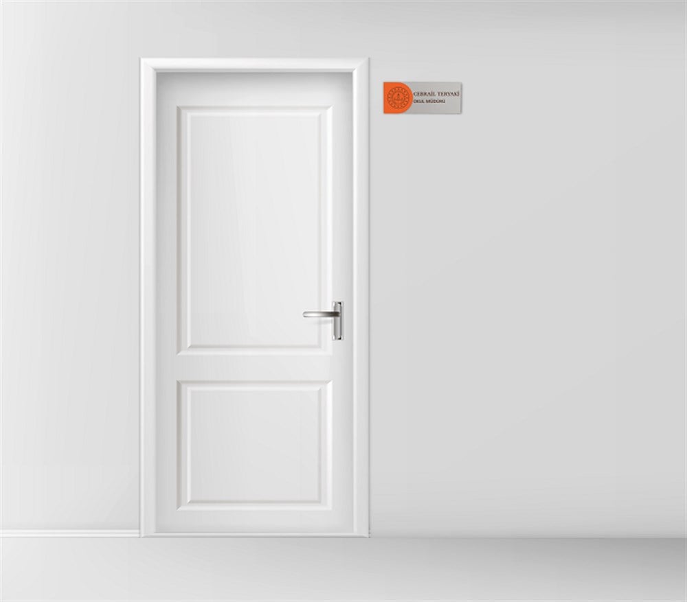 Mdf Lazer Kesim Ortaöğretim Sınıf Kapı İsimliği Tabela Ahşap