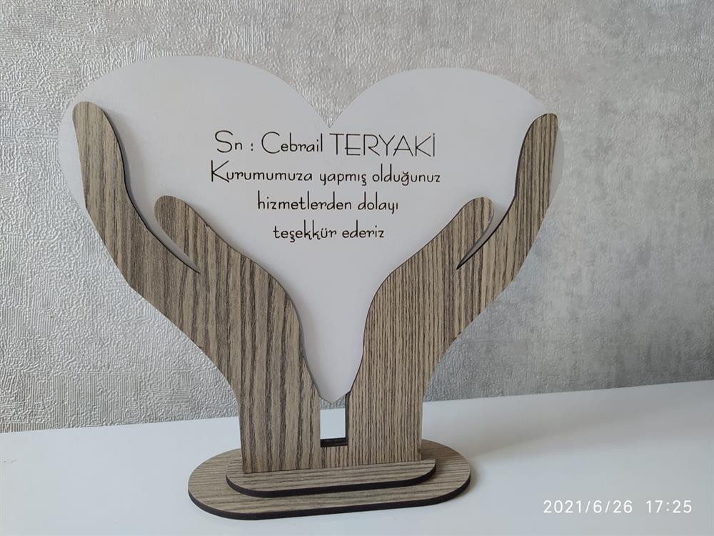 Kişiye Özel 3mm Mdf Masa Üzeri Hediyelik Plaket