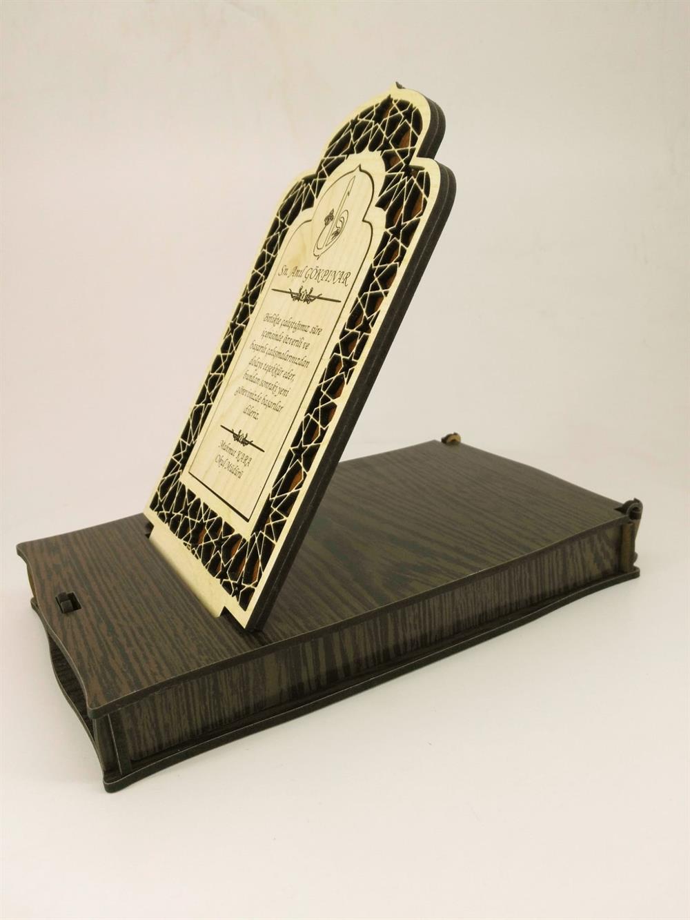Kişiye Özel Ahşap Mdf Kutusunda Plaket