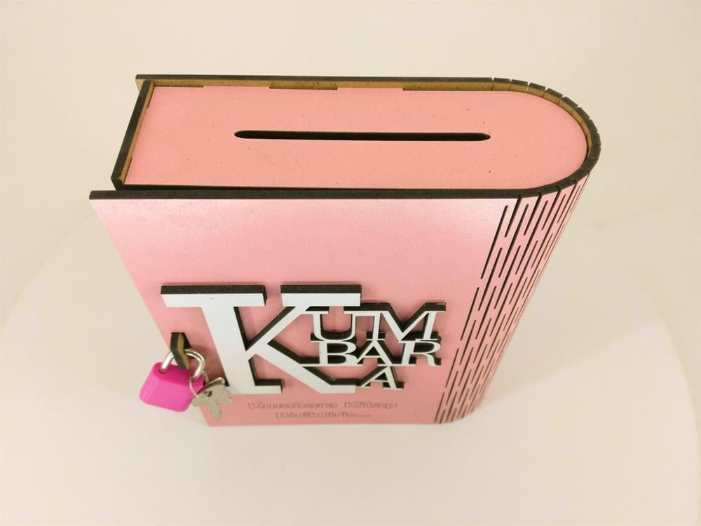 Kitap Görünümlü Ahşap Kumbara ( Kumbara Kitap Biriktirir )