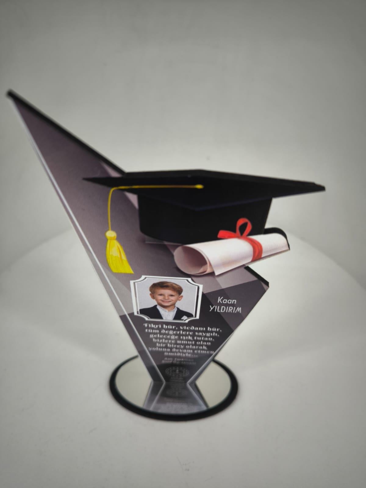 Kişiye Özel Mezuniyet Hatırası Ahşap Plaket Model 5