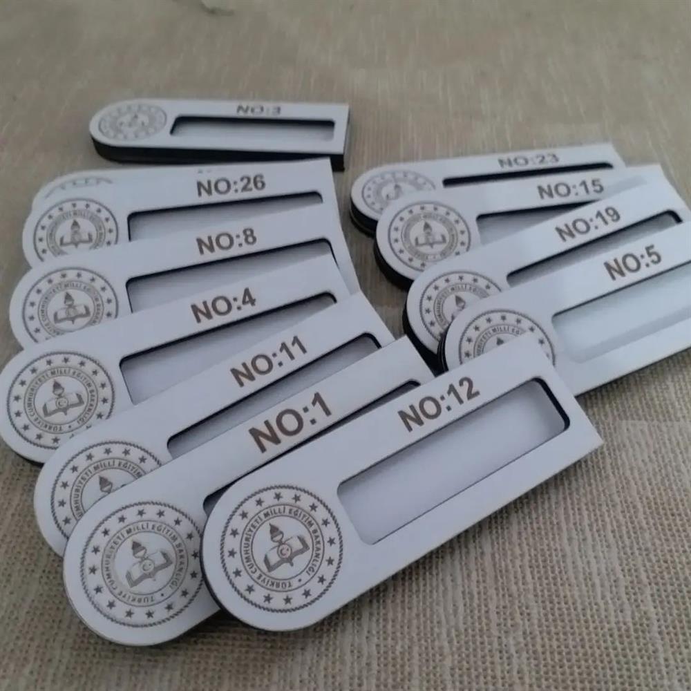 3 mm Mdf Öğrenci ve Öğretmen Dolap İsimliği