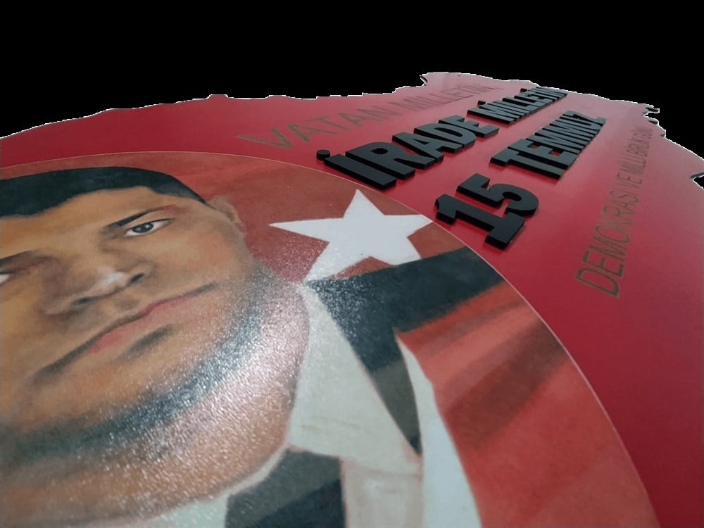 15 Temmuz Köşesi-Panosu Lazer Kesim Mdf