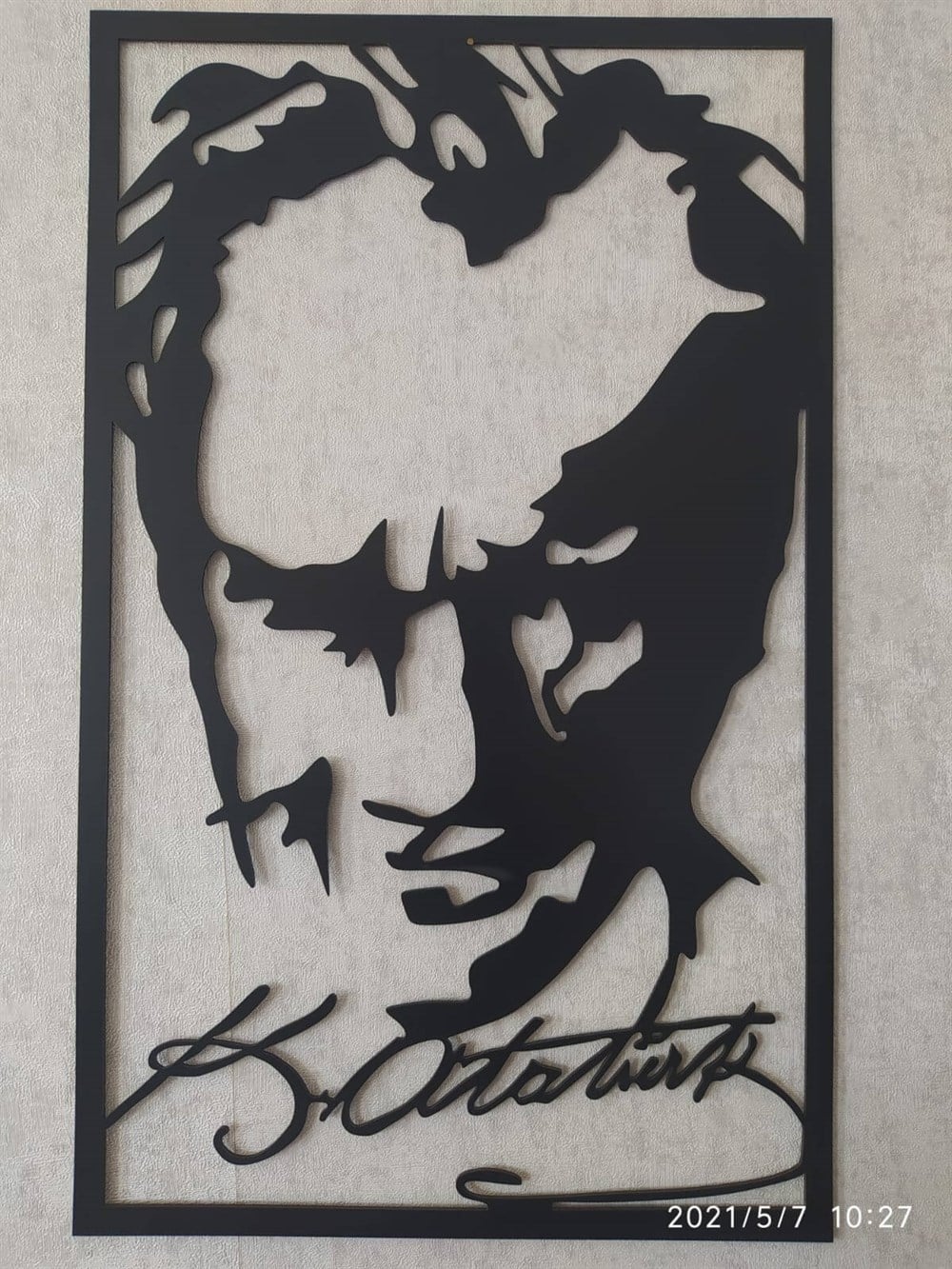 Mdf Lazer Kesim Atatürk Portresi Dekor Tablo