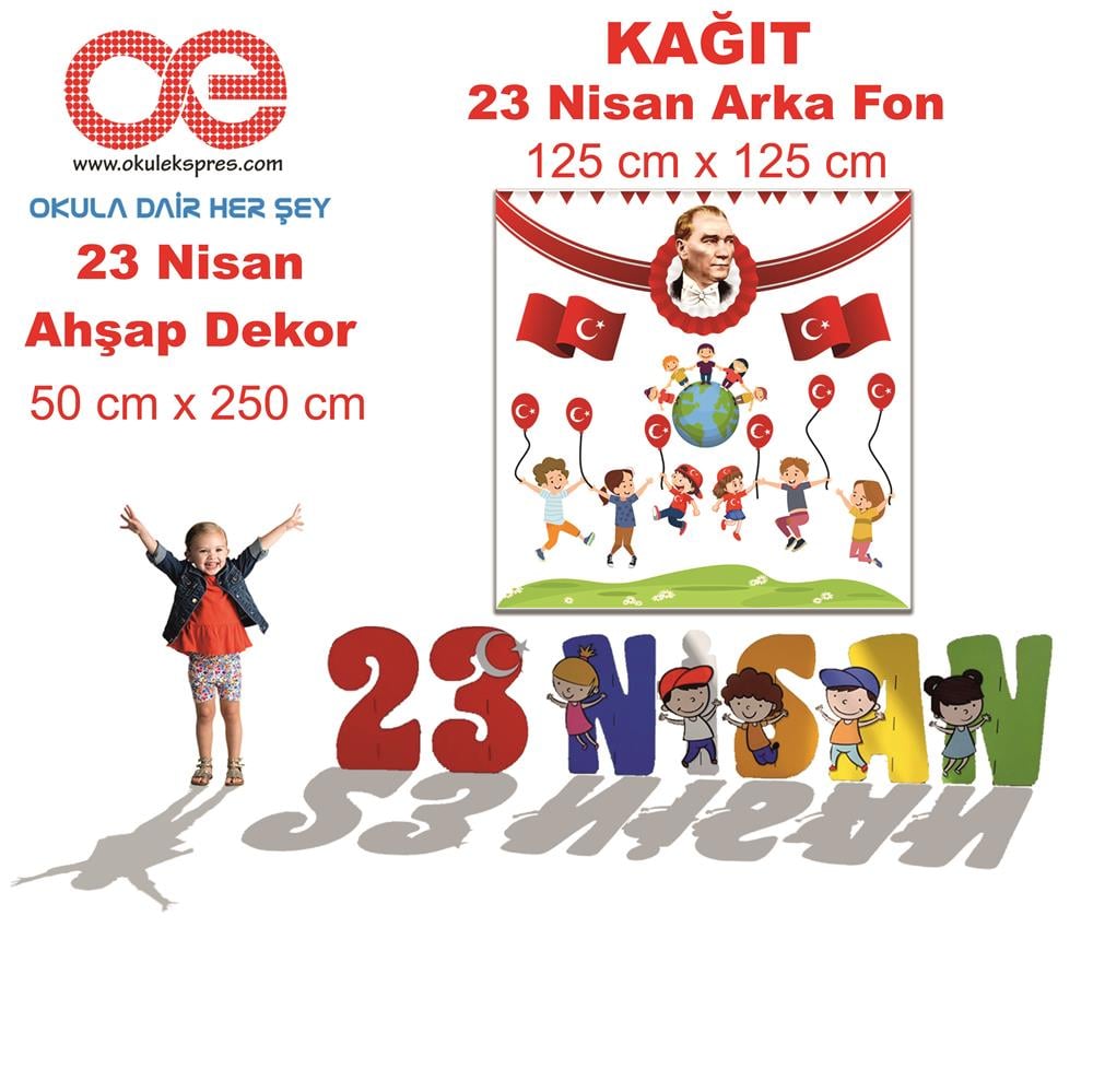 23 Nisan Ahşap Dekor Ve Arka Fon