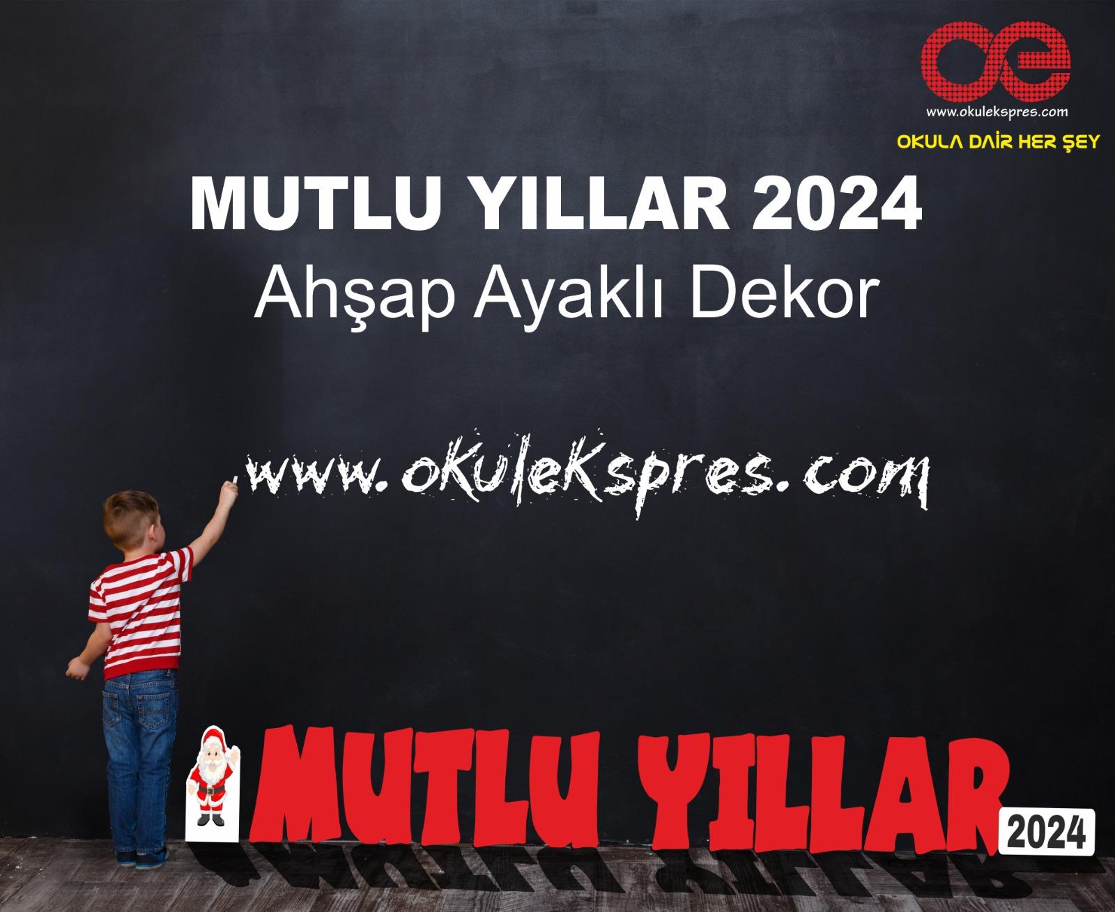 Mutlu Yıllar Temalı Ahşap Dekor