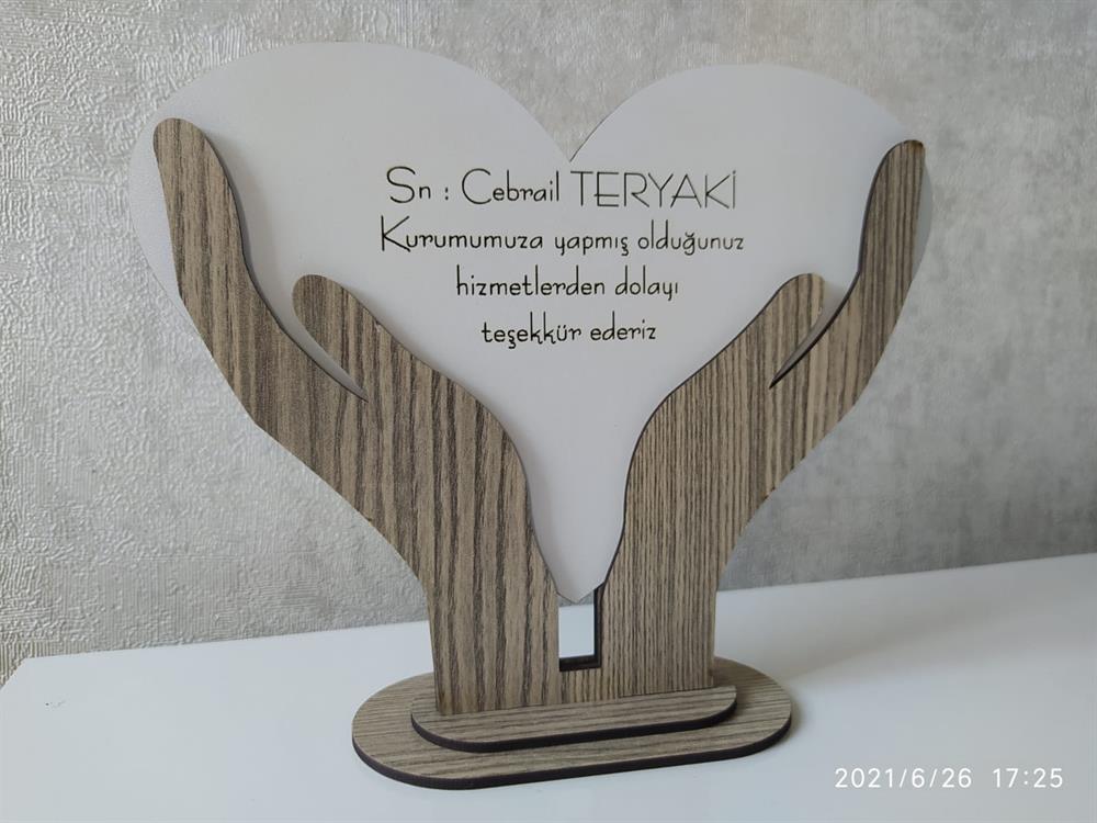 Kişiye Özel 3mm Mdf Masa Üzeri Hediyelik Plaket