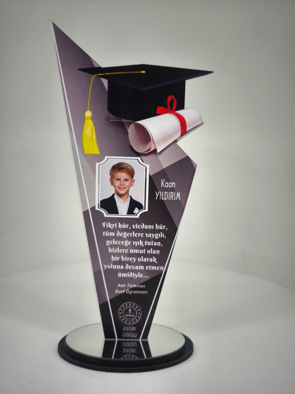 Kişiye Özel Mezuniyet Hatırası Ahşap Plaket Model 5