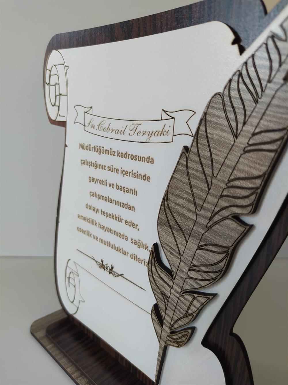 Kişiye Özel İsim Ahşap Mdf Plaket Hediyelik