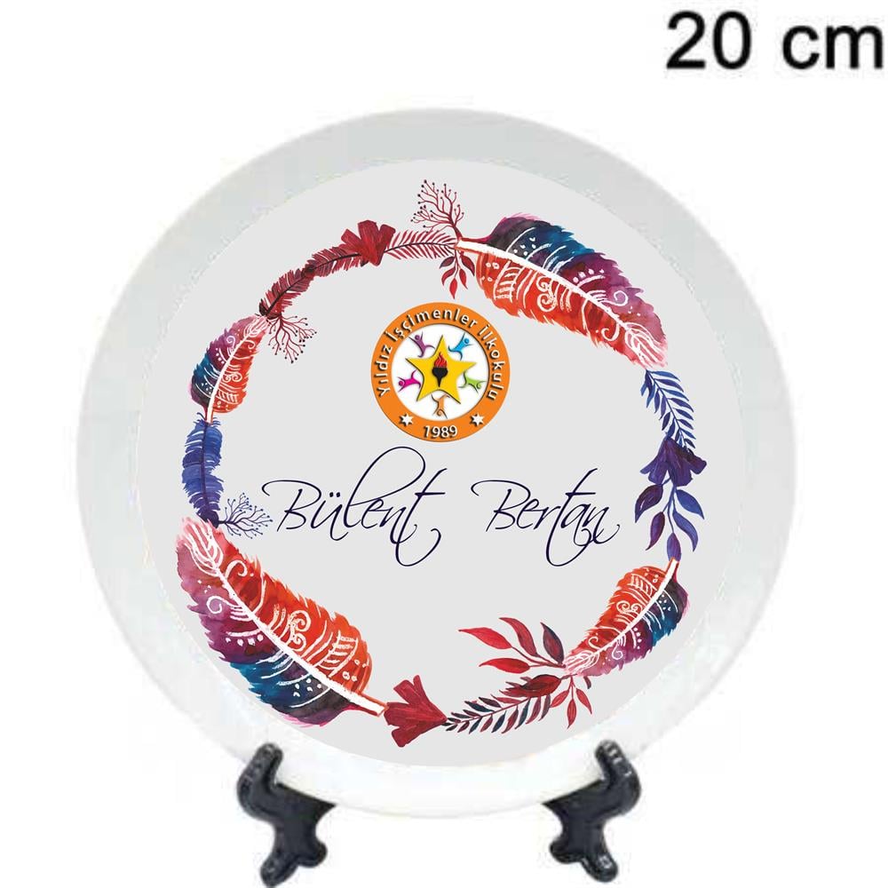  Kişiye Özel Ahşap Kutulu Porselen Plaket Hediyelik