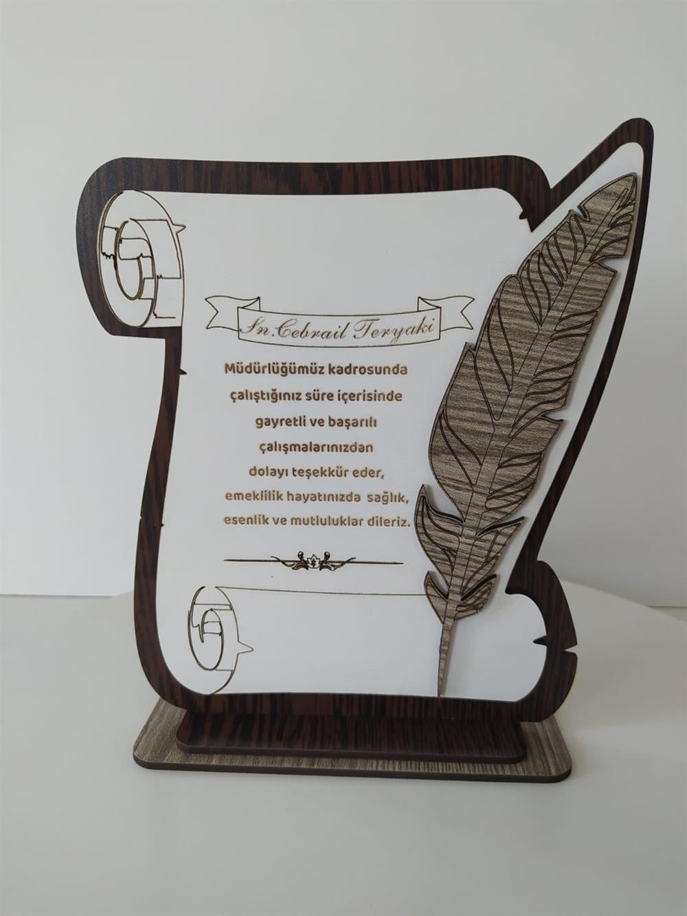 Kişiye Özel İsim Ahşap Mdf Plaket Hediyelik
