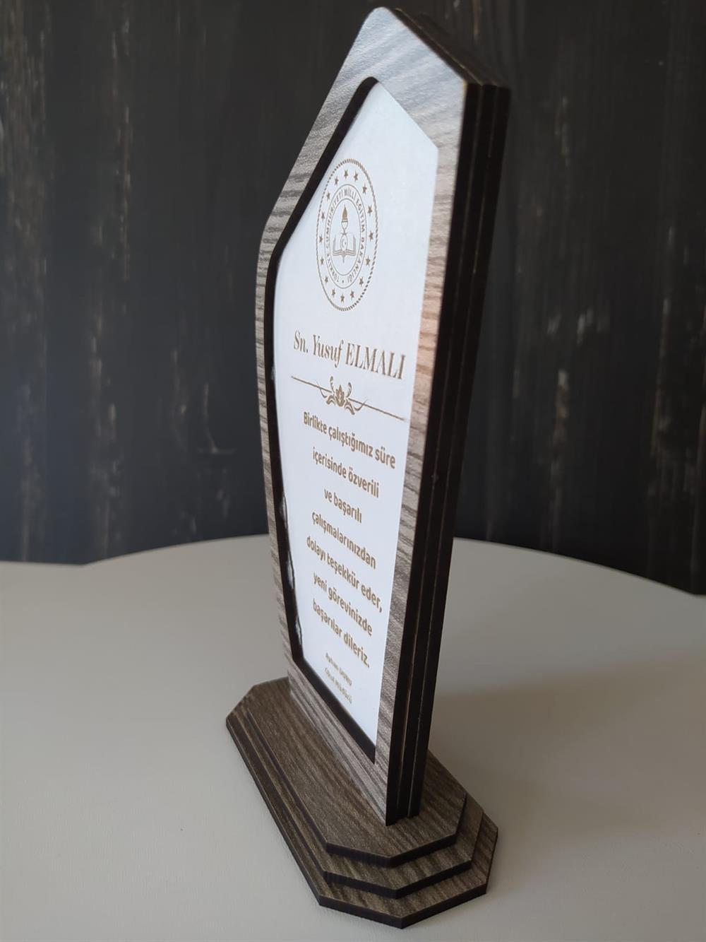 Kişiye Özel İsim-Logolu Mdf Plaket Hediyelik