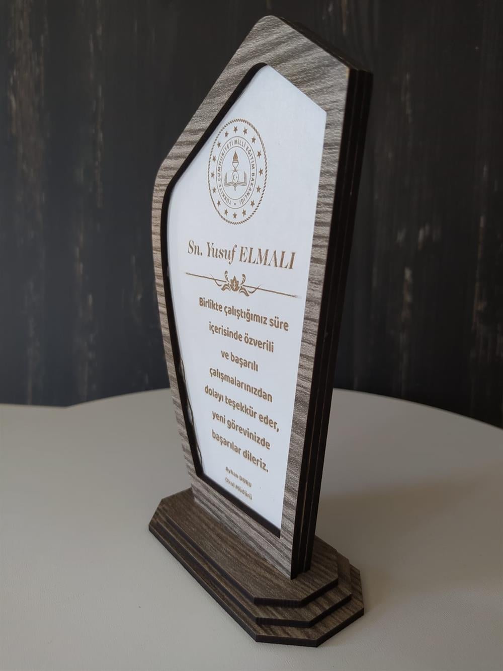Kişiye Özel İsim-Logolu Mdf Plaket Hediyelik